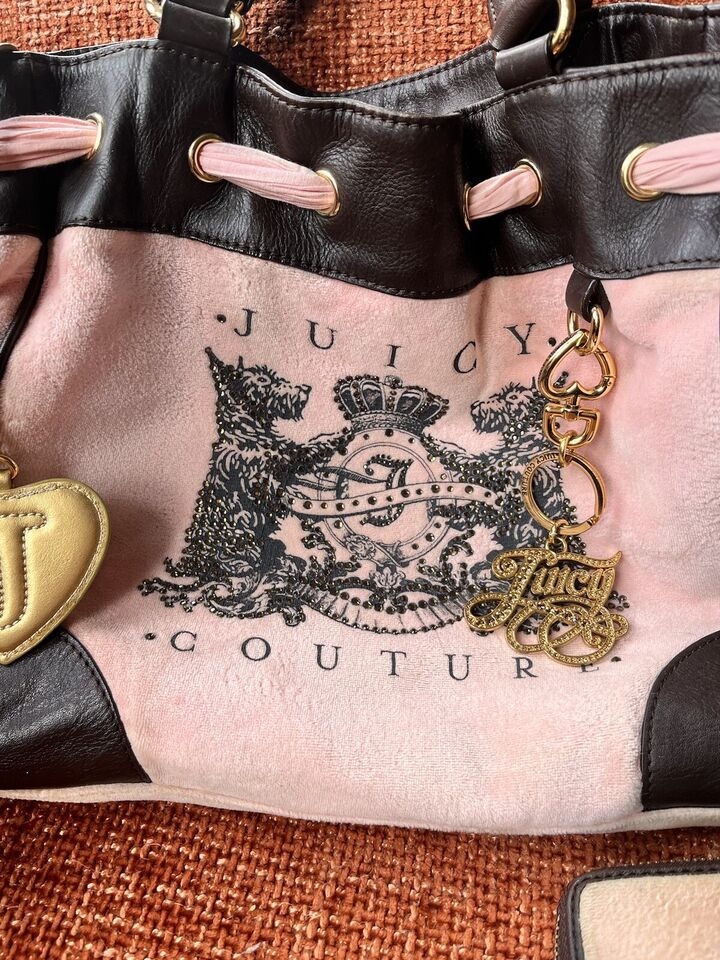 Genuine Juicy Couture Pink and Brown Daydreamer Bag with matching Purse/Wallet