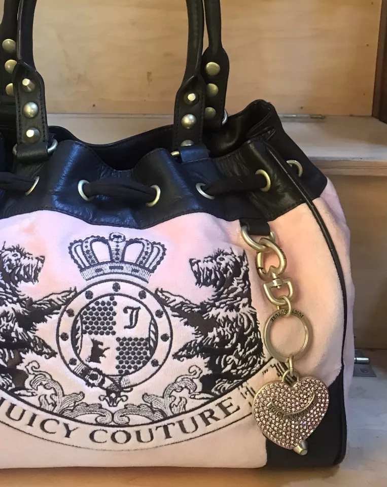 Vintage Juicy Couture Scotty Embroidered Daydreamer Bag Tote Excellent Cond
