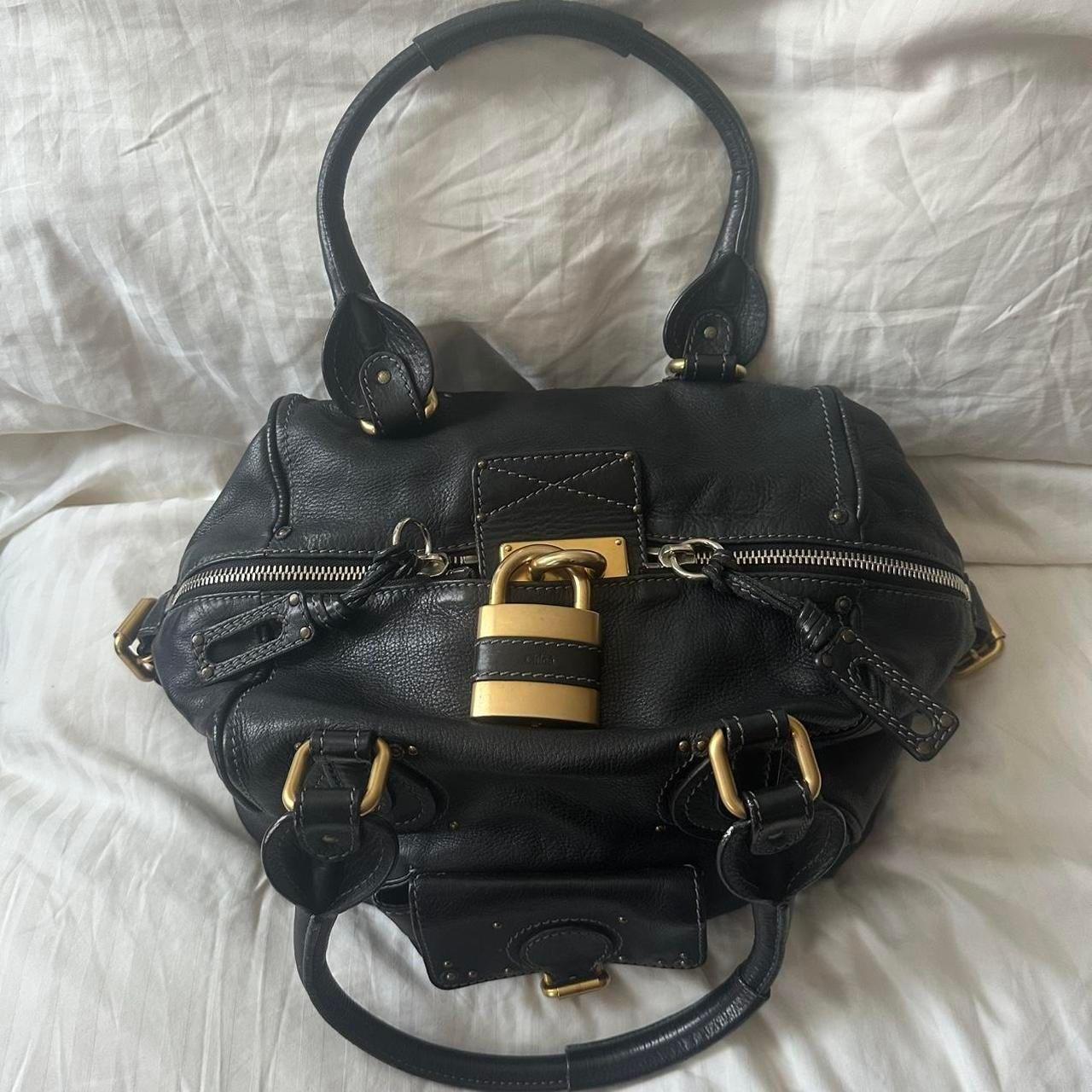 Vintage Chloé Paddington Bag – Black Leather with Gold Hardware (2000s/2010s)