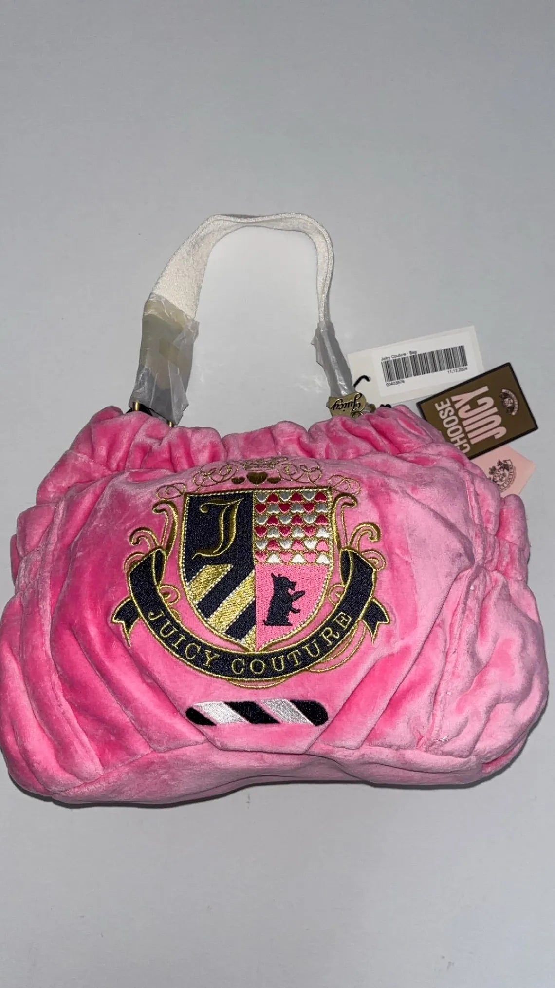 Vintage Juicy Couture Y2K Pink Velour Bag